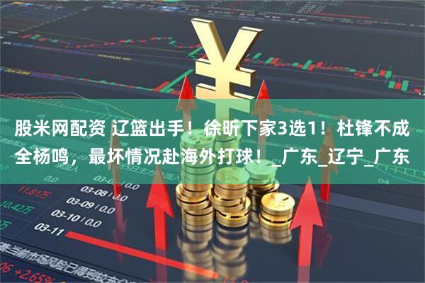 股米网配资 辽篮出手！徐昕下家3选1！杜锋不成全杨鸣，最坏情况赴海外打球！_广东_辽宁_广东